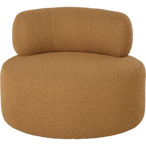 Maisons du Monde Fauteuil pivotant bouclettes ocre