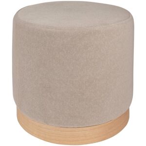 Maisons du Monde Pouf rond gris