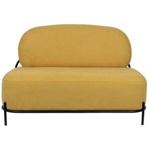 White label Canape 2 places en tissu jaune