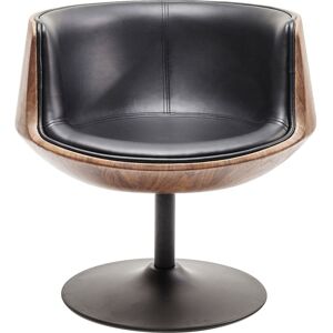 Kare Design Fauteuil pivotant noir et marron