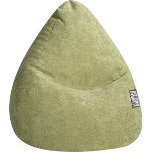 Sitting Point Pouf poire XXL d'interieur velours vert anis 80x130