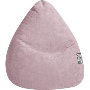 Sitting Point Pouf poire XXL d'interieur velours ras vieux rose 80x130