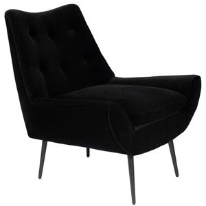 Dutchbone Fauteuil en velours noir