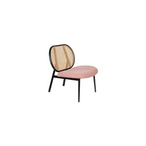 Zuiver Chaise en rotin rose