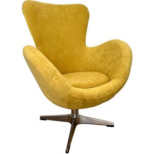 Mathi Design Fauteuil en velours jaune