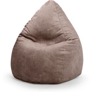 Sitting Point Pouf poire aspect cuir vielli taupe 70x110