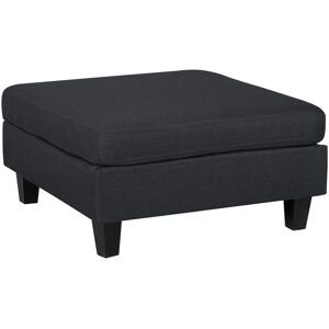 Beliani Ottoman en tissu noir pour canape modulable