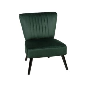 Beliani Fauteuil en velours vert