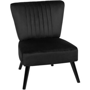 Beliani Fauteuil en velours noir