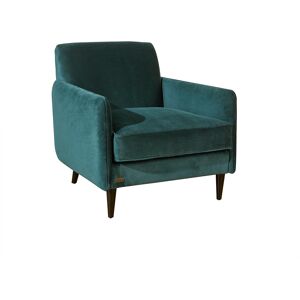 Robin des Bois Grand fauteuil en velours bleu paon