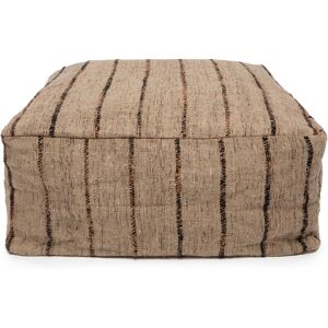 Bazar Bizar Pouf en coton beige noir