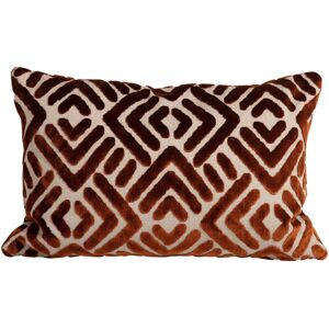 Gabrielle Paris Coussin en velours jacquard bronze et gris 40x65