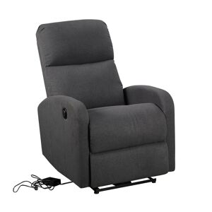 Happy Garden Fauteuil electrique inclinable en tissu anthracite