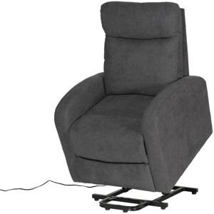 Happy Garden Fauteuil electrique inclinable en tissu gris