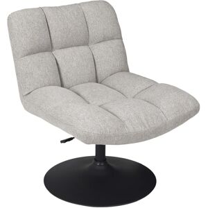 The Home Deco Factory Fauteuil pivotant en tissu anton gris clair