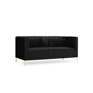 Micadoni Home Canape 2 places en velours noir