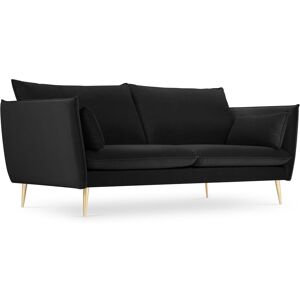 Micadoni Home Canape 3 places en velours noir