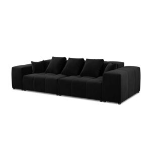 Micadoni Home Canape 3 places en velours noir