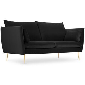 Micadoni Home Canape 2 places en velours noir