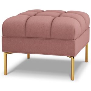 Micadoni Home Pouf tissu structure rose