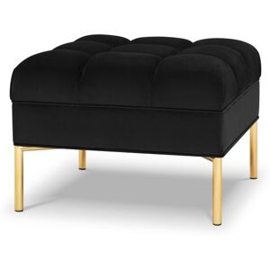 Micadoni Home Pouf velours noir