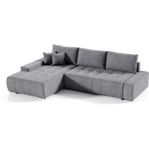 Petits meubles Canape d'angle convertible gauche 4 places gris