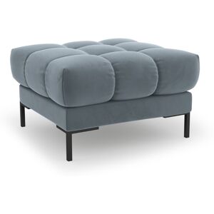 Micadoni Home Pouf 1 place en tissu velours bleu clair