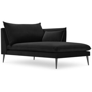 Micadoni Home Meridienne en velours noir