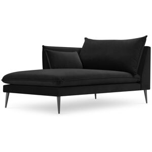 Micadoni Home Meridienne en velours noir