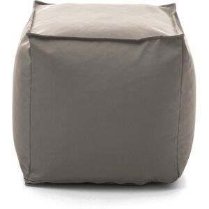 Talamo Italia Pouf en tissu gris taupe