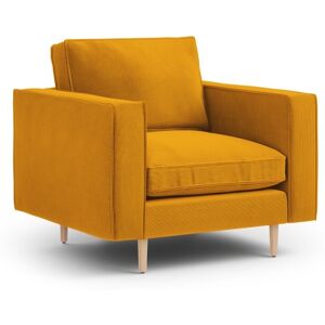 CXL by Christian Lacroix Fauteuil 1 place en tissu structure jaune