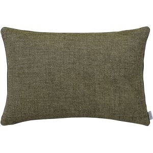 Alexandre Turpault Housse de coussin en lin et velour vert 40x60