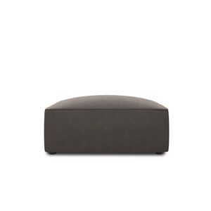 Micadoni Home Pouf 1 place en tissu velours gris fonce