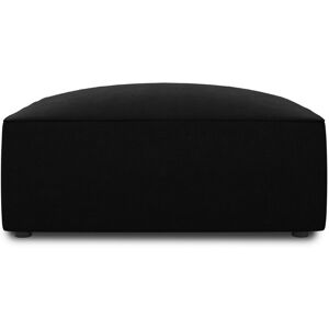 Micadoni Home Pouf 1 place en tissu velours noir