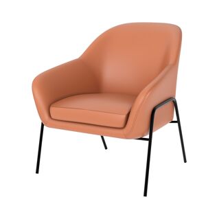 Rendez-Vous Deco Fauteuil terracotta en cuir synthetique