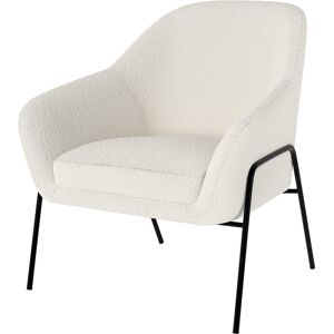 Rendez-Vous Deco Fauteuil blanc effet laine bouclette