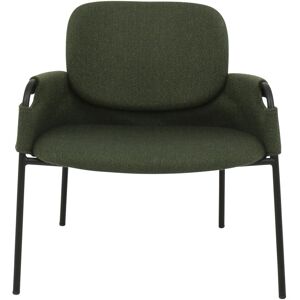 Meubles & Design Fauteuil lounge moderne en tissu et metal vert kaki