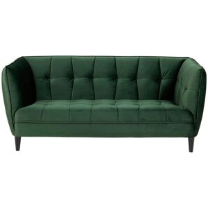 Meubles & Design Canape 2 places en velours vert matelasse