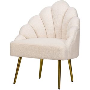 Nordlys Fauteuil retro en metal et boucles blanches