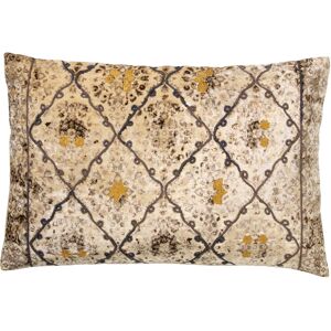 Hoii Coussin beige en velours 40x60 cm avec motif