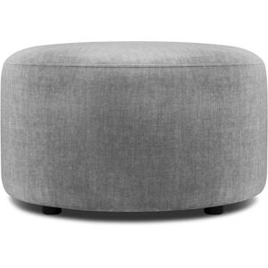 Micadoni Home Pouf en velours gris clair