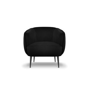 Micadoni Home Fauteuil en velours noir