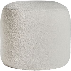 Lastdeco Repose- Pied en Coton Boucle Blanc 45x45x41 cm