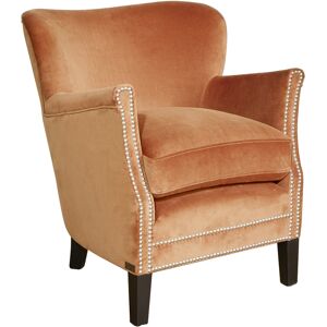 Robin des Bois Fauteuil club en velours cloute caramel