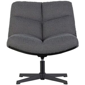 WOOOD Fauteuil effet peau de mouton anthracite