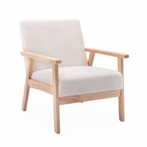 sweeek Fauteuil scandinave tissu bouclette