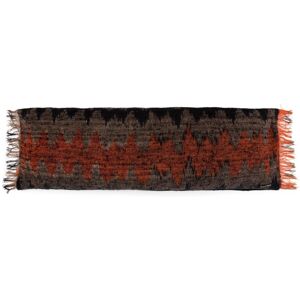 Bazar Bizar Coussin en coton noir orange 35x100