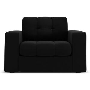 Micadoni Home Fauteuil en velours noir