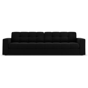 Micadoni Home Canape 4 places en velours noir