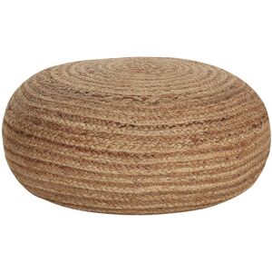 Beliani Pouf en jute beige 50 x 20 cm